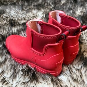 UGG Red Ankle Rubber Boots